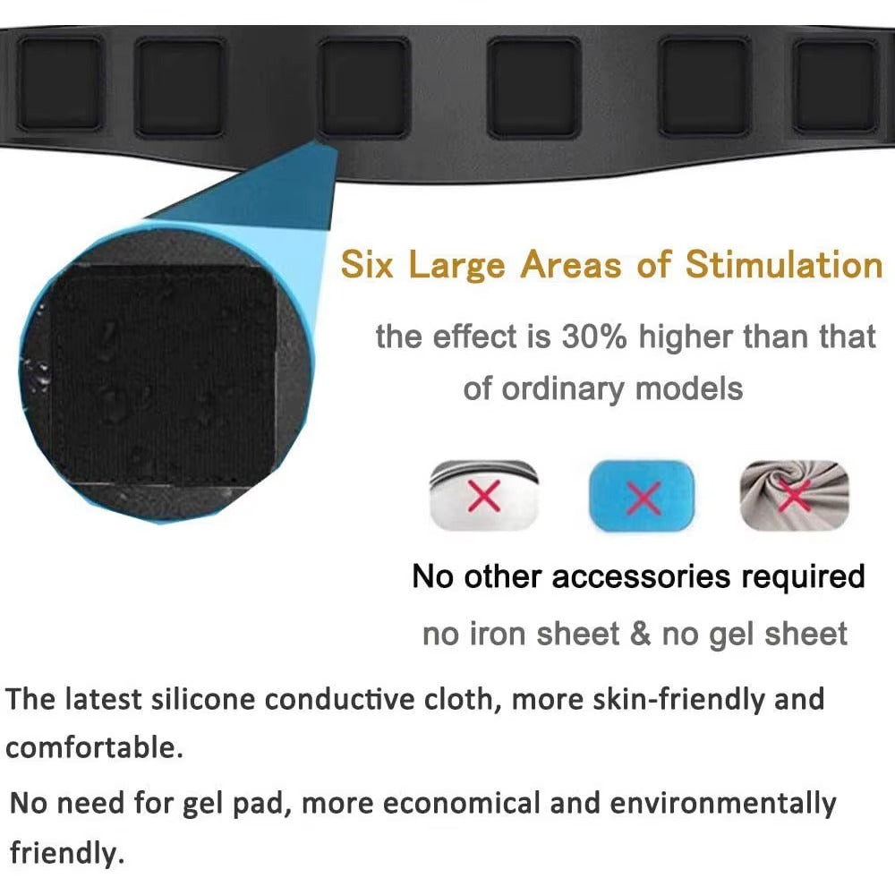 EMS Abdominal Muscle Stimulator Belt – Electric ABS Trainer & Toning Belt for Fitness and Core Training