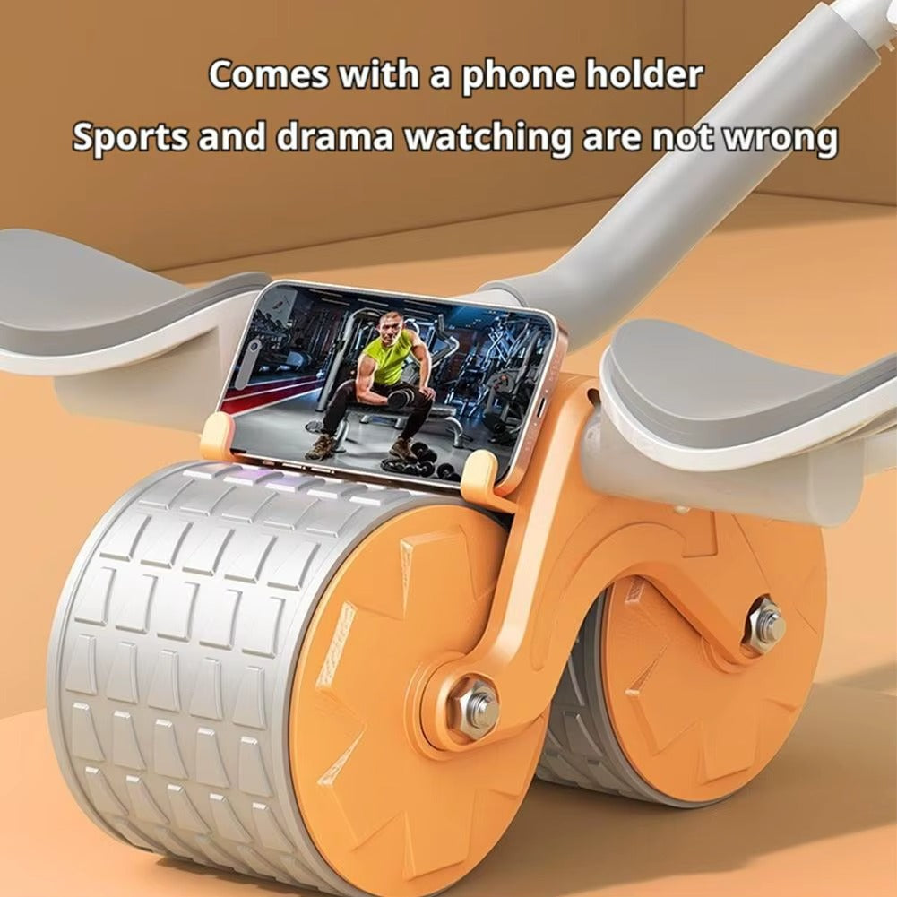 Automatic Rebound Abdominal Wheel with Counter – Elbow Support Core Trainer & Fitness Exercise Roller