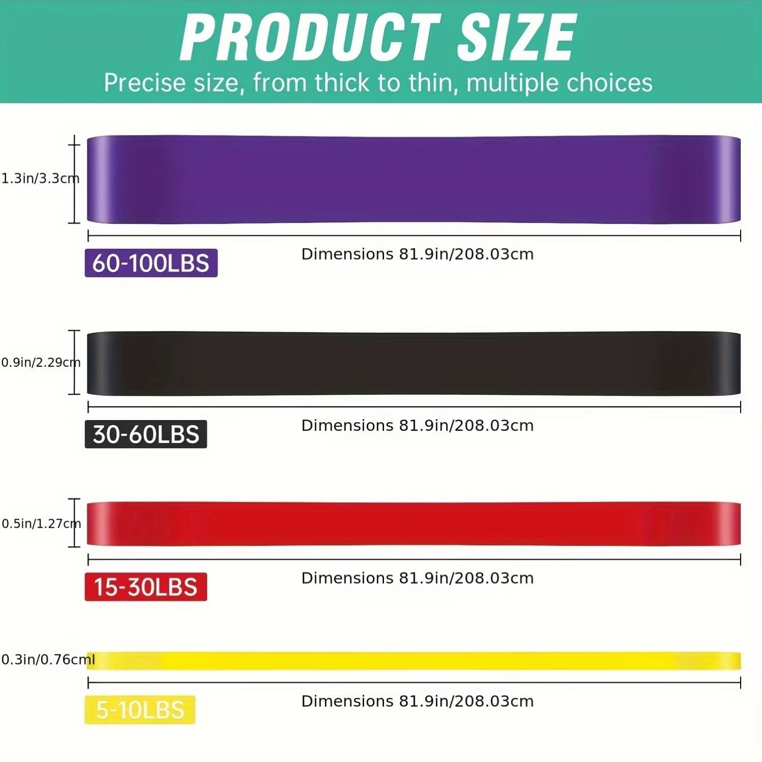 4Pcs Resistance Band Set – Pull-Up Assist Bands, Leg Resistance Bands & Exercise Belts for Muscle Training