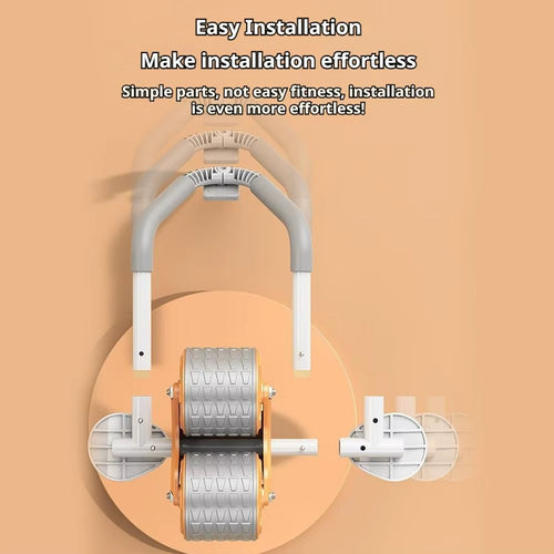 Automatic Rebound Abdominal Wheel with Counter – Elbow Support Core Trainer & Fitness Exercise Roller