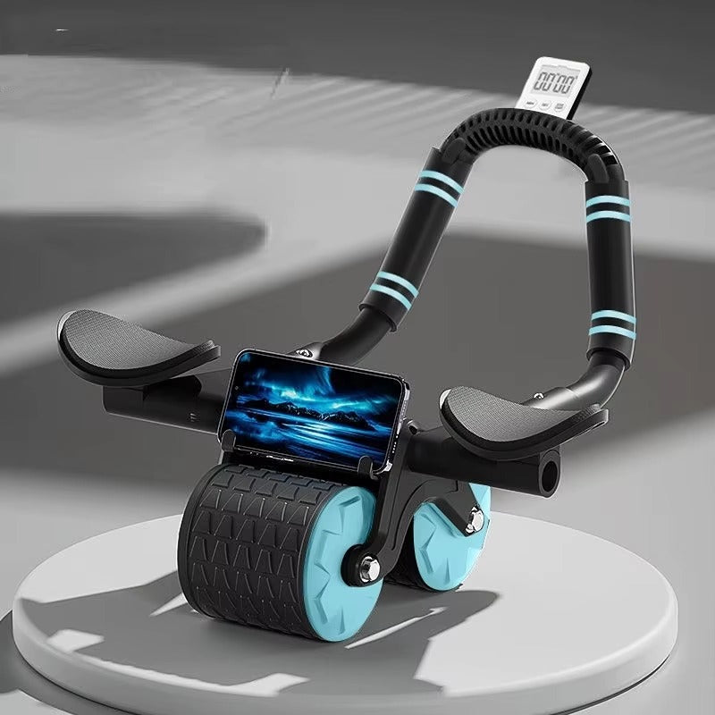 Automatic Rebound Abdominal Wheel with Counter – Elbow Support Core Trainer & Fitness Exercise Roller