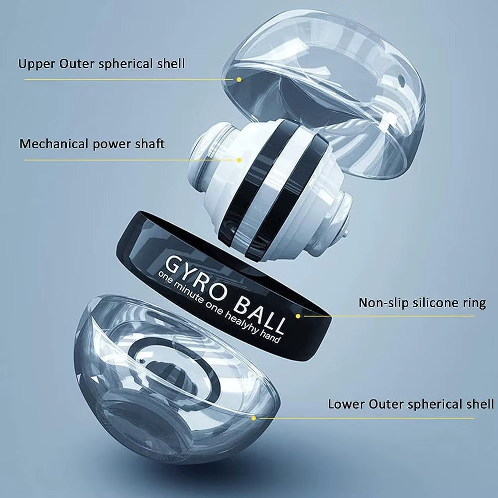 Self-Starting Gyro Ball Wrist Power Trainer – Forearm Exerciser & Wrist Strengthening Device for Arm and Finger Training